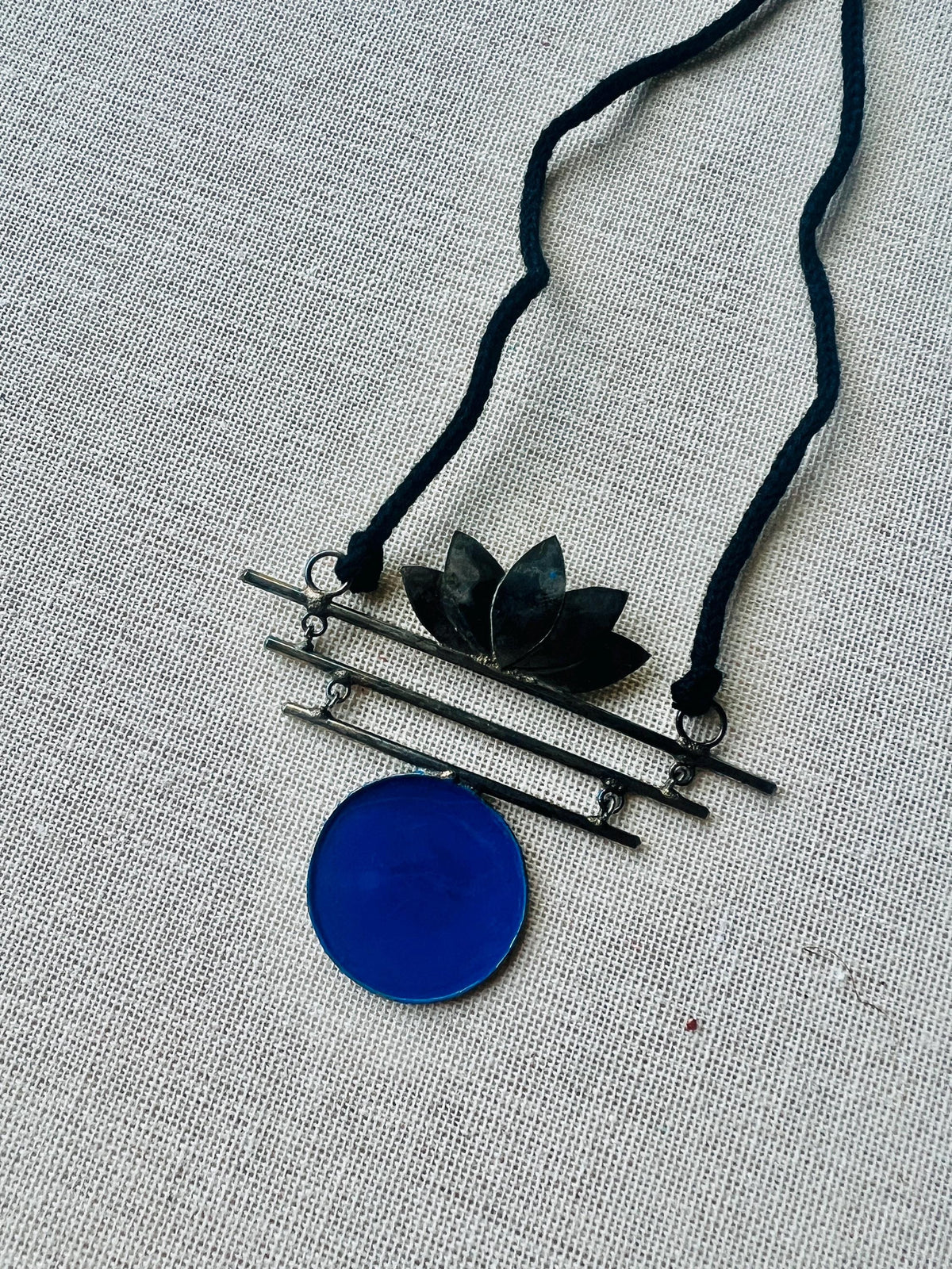 Resin Lotus Pendant Necklace
