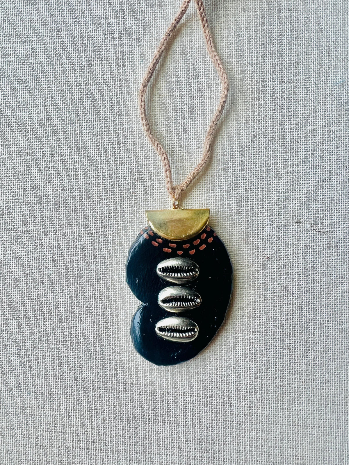 Handcrafted Metal Terracotta Pendant