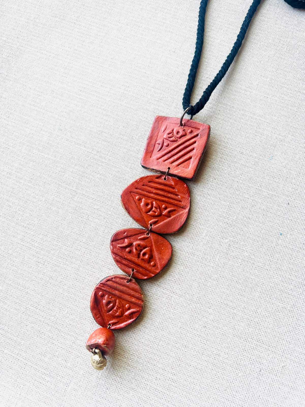 Long Terracotta Pendant