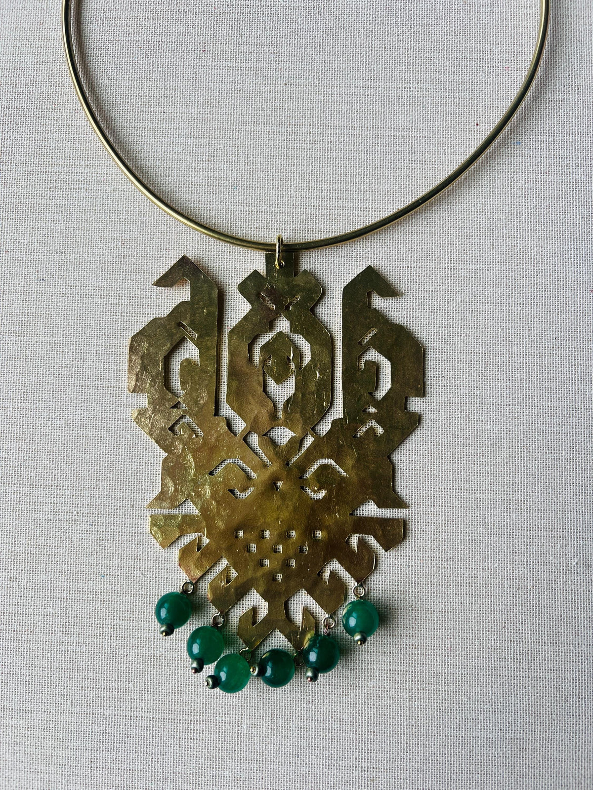 Hammered Brass Jamdani Choker | Large | Jewelry