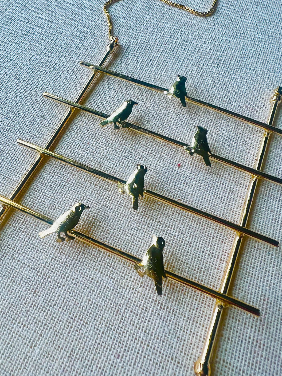 Pure Brass Birds Necklace