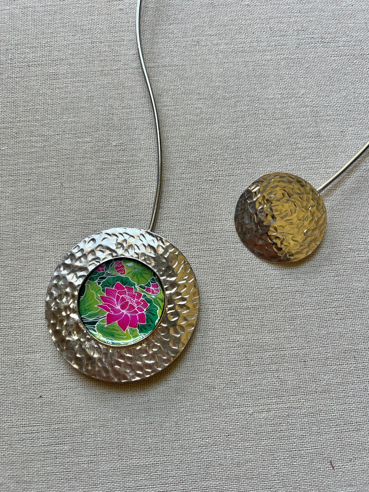 Brass & Resin Asymmetric Necklace