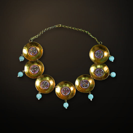 Painted Disc Necklace