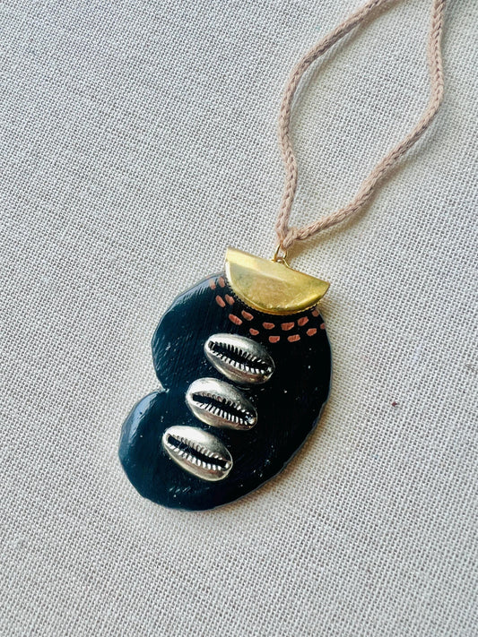 Handcrafted Metal Terracotta Pendant