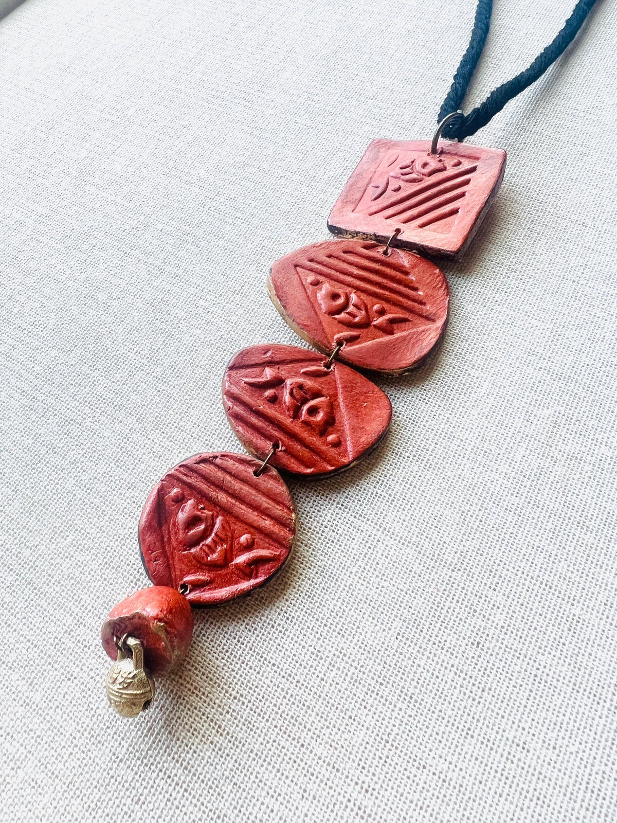 Long Terracotta Pendant