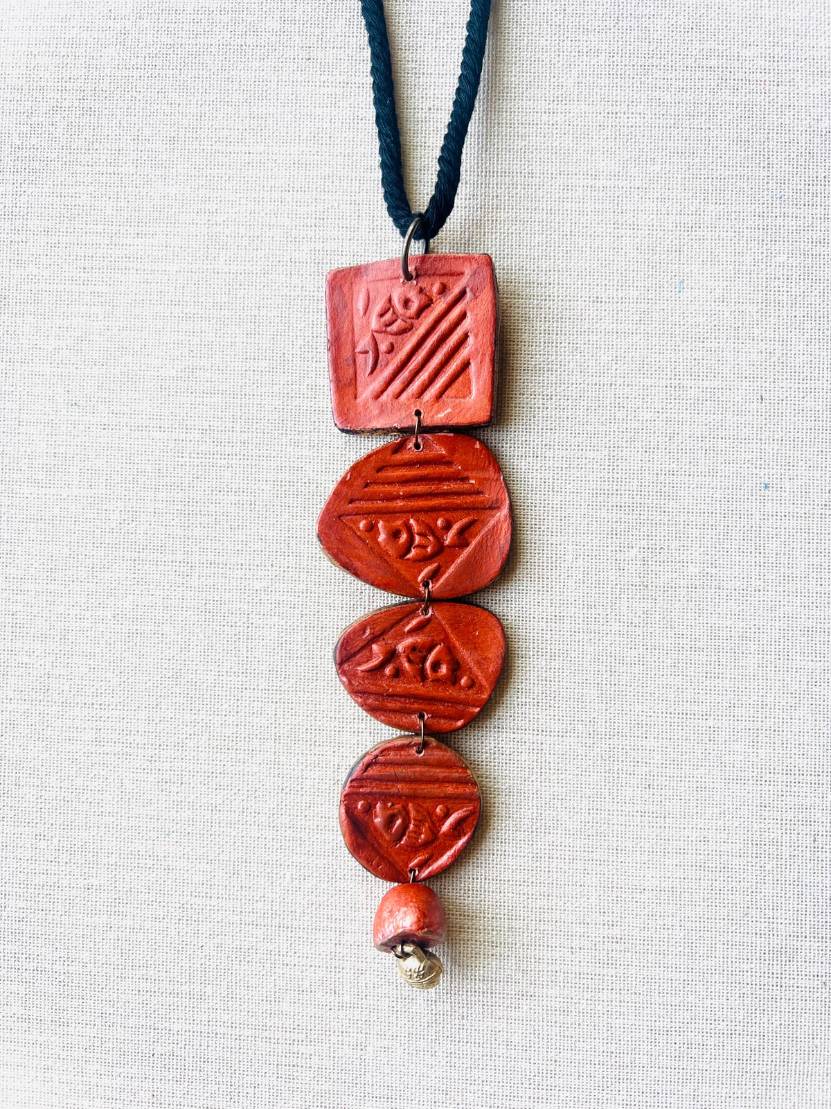 Long Terracotta Pendant
