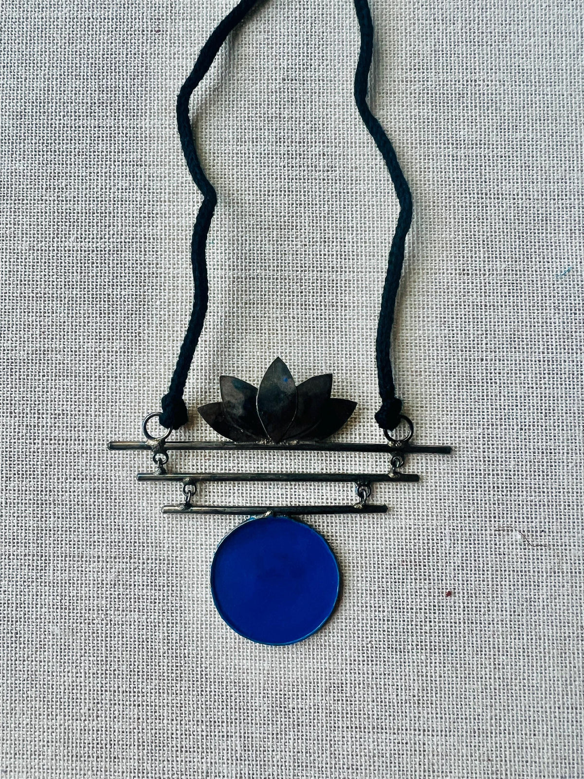 Resin Lotus Pendant Necklace