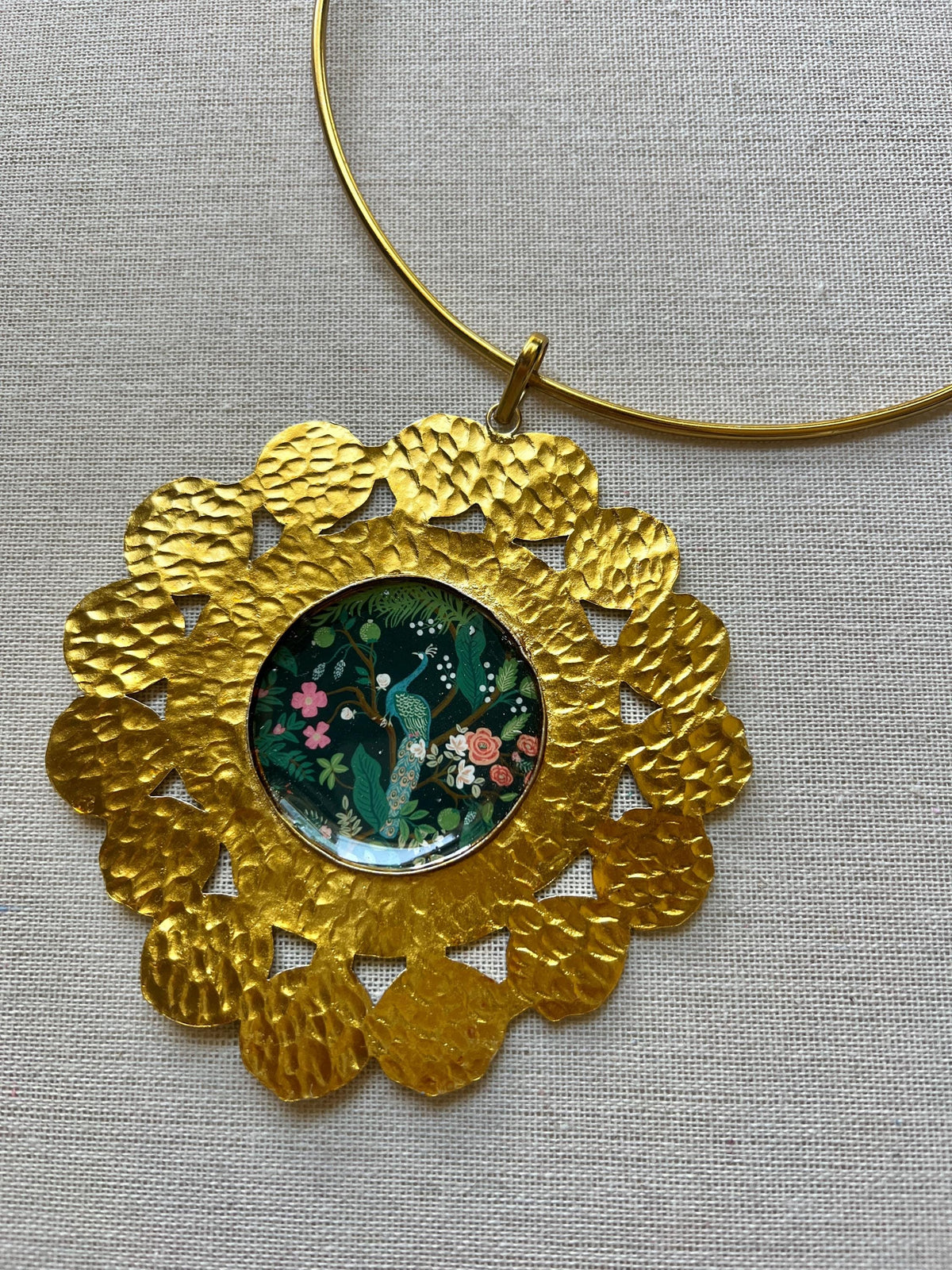 Brass & Resin Pendant Hasli Choker