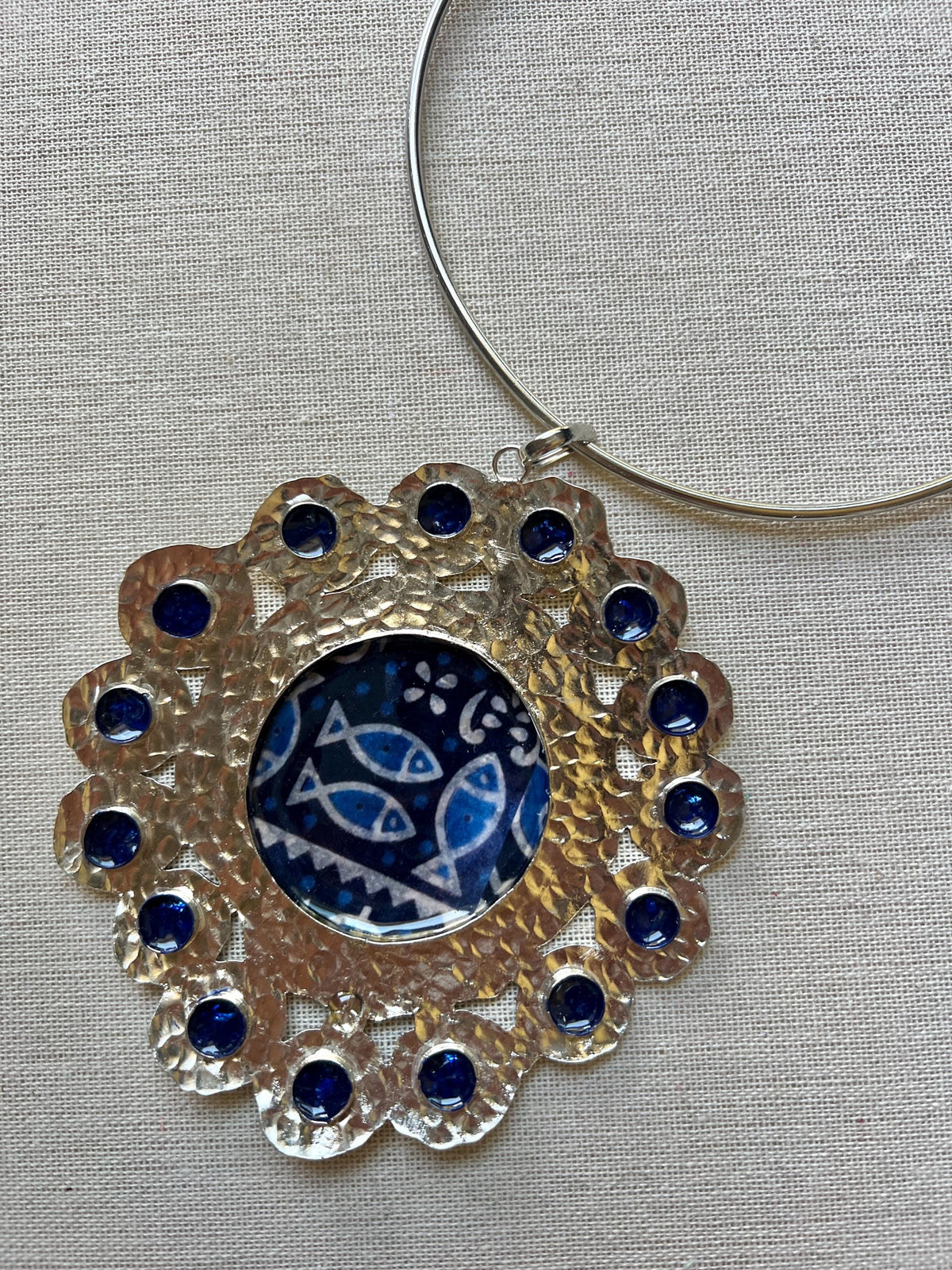 Brass & Resin Pendant Hasli Choker