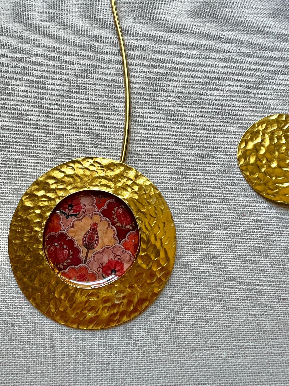 Brass & Resin Asymmetric Necklace