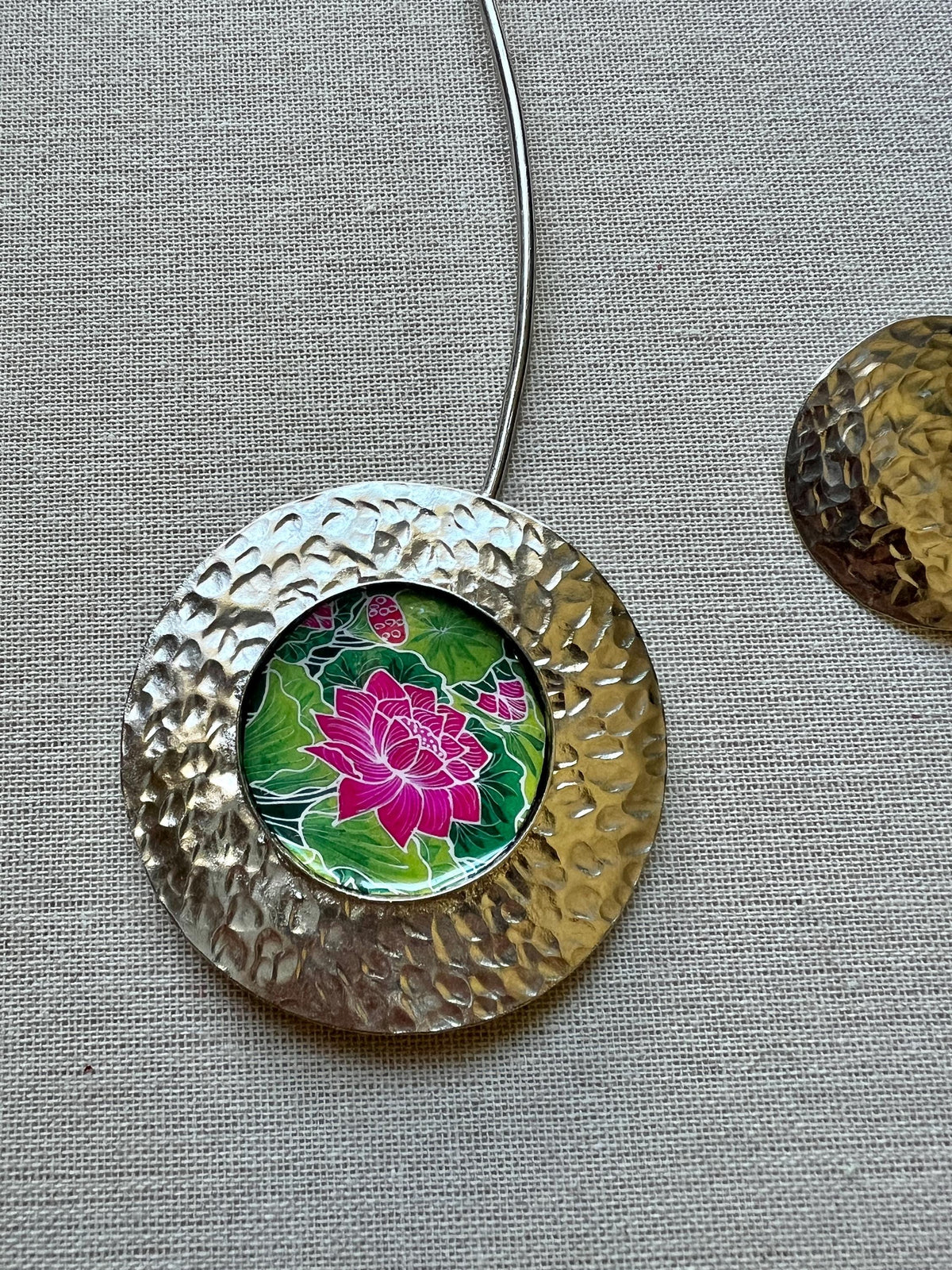 Brass & Resin Asymmetric Necklace